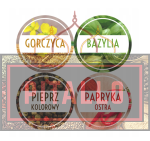 ETYKIETY NA PRZYPRAWY KOL 150SZT NR400